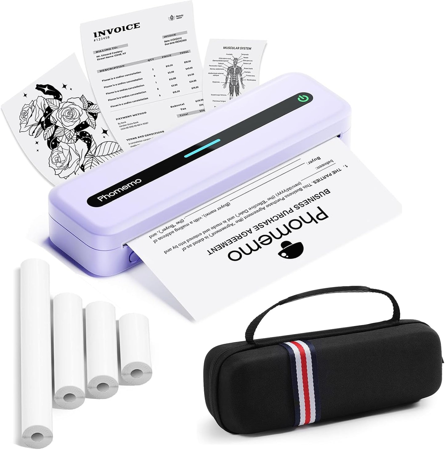 Phomemo Portable Thermal Printer: Compact Inkless Wireless Printing