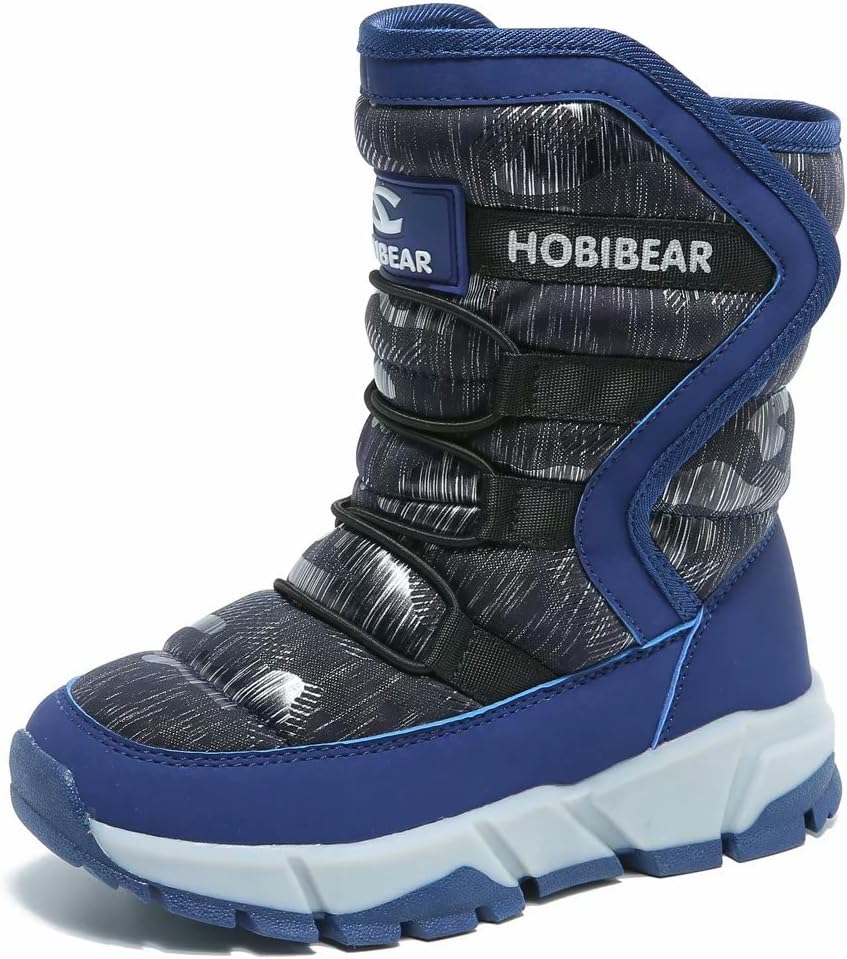 BODATU Boys Snow Boots - Waterproof Winter Kids Shoes for Fun
