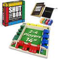 14in Deluxe Shut The Box Game - Family Math Board for Travel