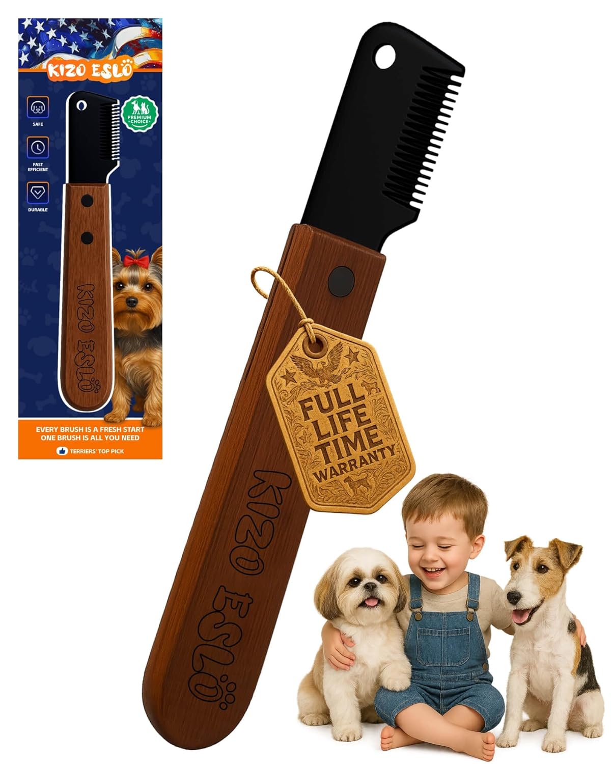 Stripping Knife for Dogs - Gentle Grooming Tool for Terriers
