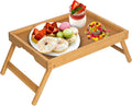 Artmeer Bed Tray Table Bamboo Folding Breakfast Tray - Large Durable