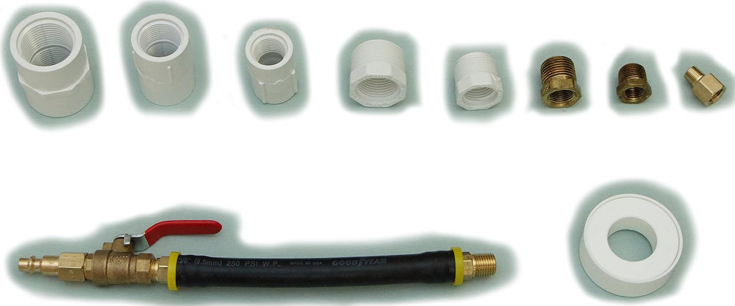 Winterize Sprinkler System Adapter Kit: Easy Blow Out with Shut Off Valve