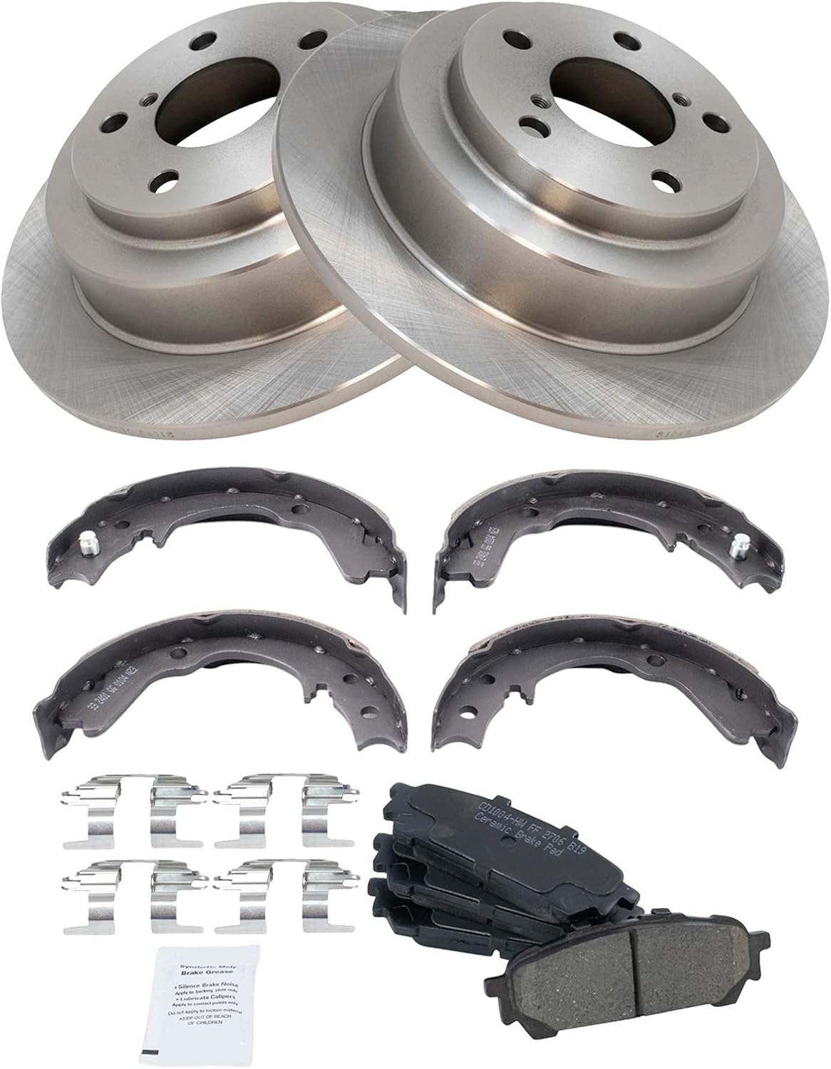 TRQ Rear Brake Pad & Rotor Kit for Subaru Forester & Impreza