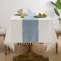 Softalker Outdoor Tablecloth Rectangle 55 x 120 in - Waterproof Blue