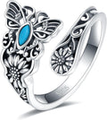 S925 Sterling Silver Abalone Dragonfly Turquoise Spoon (Style SKG3)