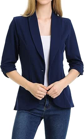 MINEFREE Women's Lightweight Work Office Blazer Jacket for All
