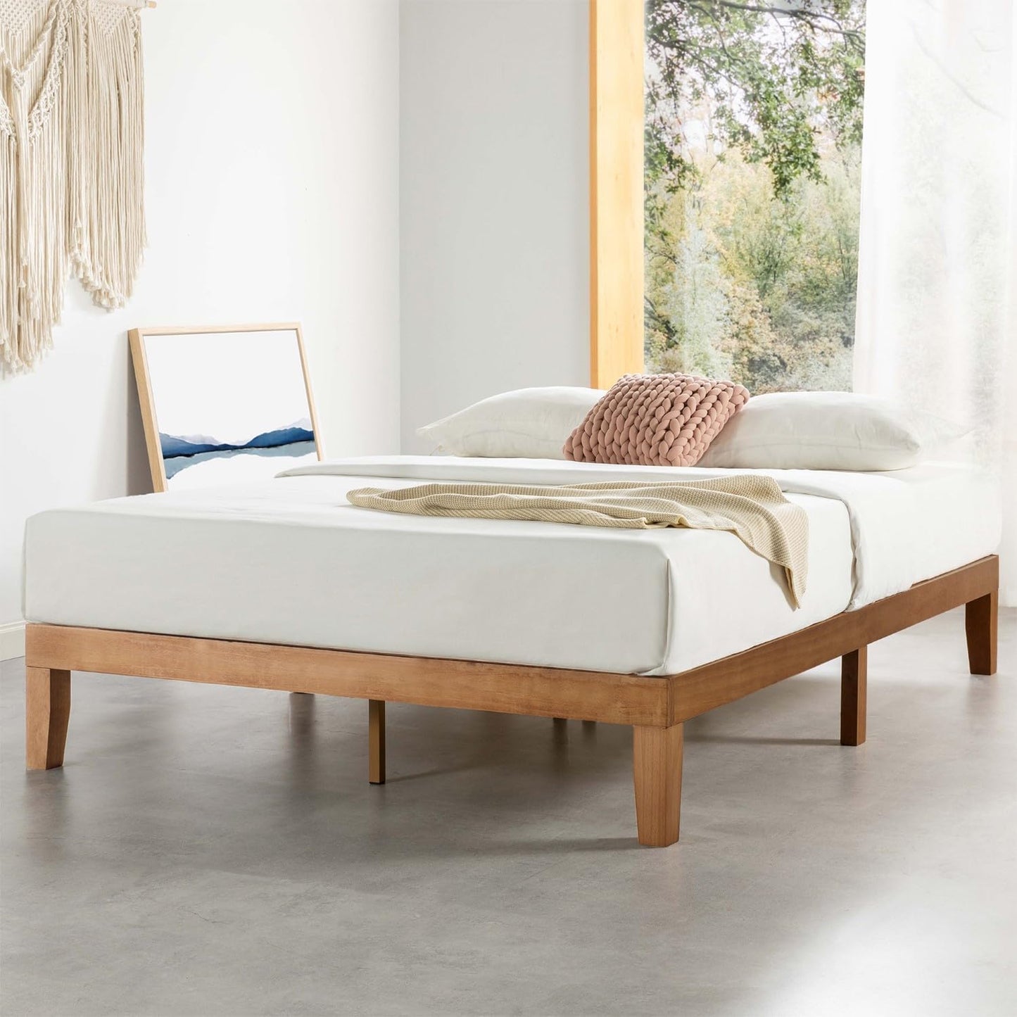 Mellow Naturalista Classic Queen Platform Bed - Solid Wood Design