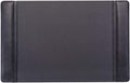 Dacasso Black Leather 22 in x 14 in Side Rails Desk Pad - Clean