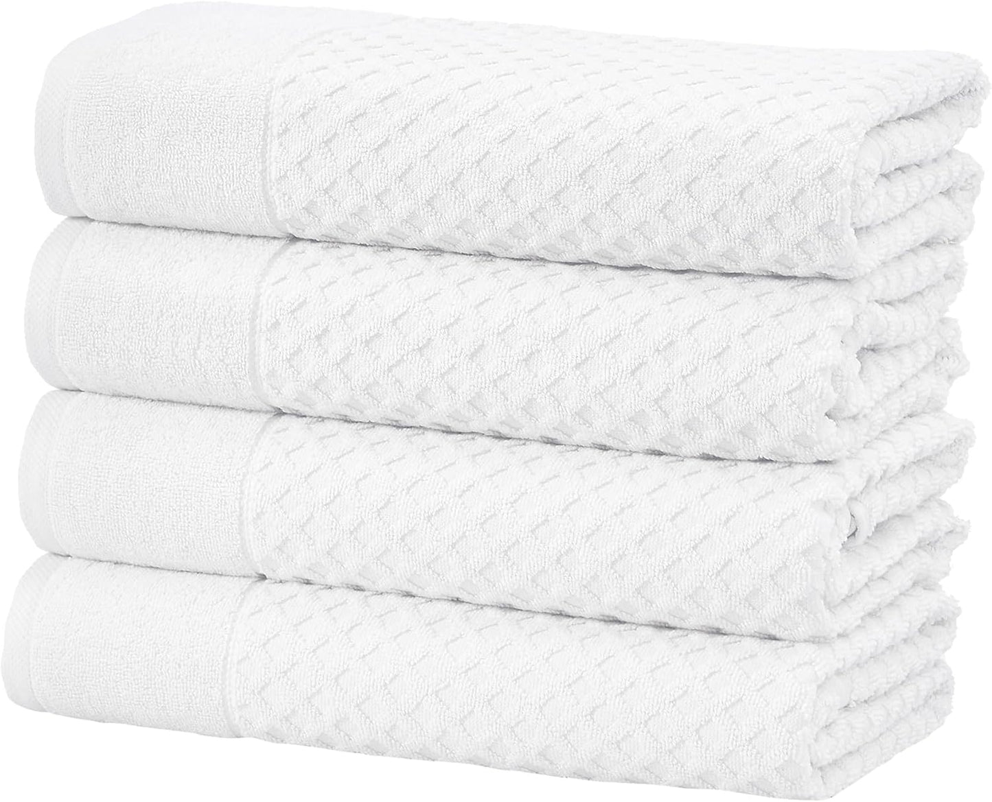 Great Bay Home White Bath Towels Set - Soft, Absorbent & Durable