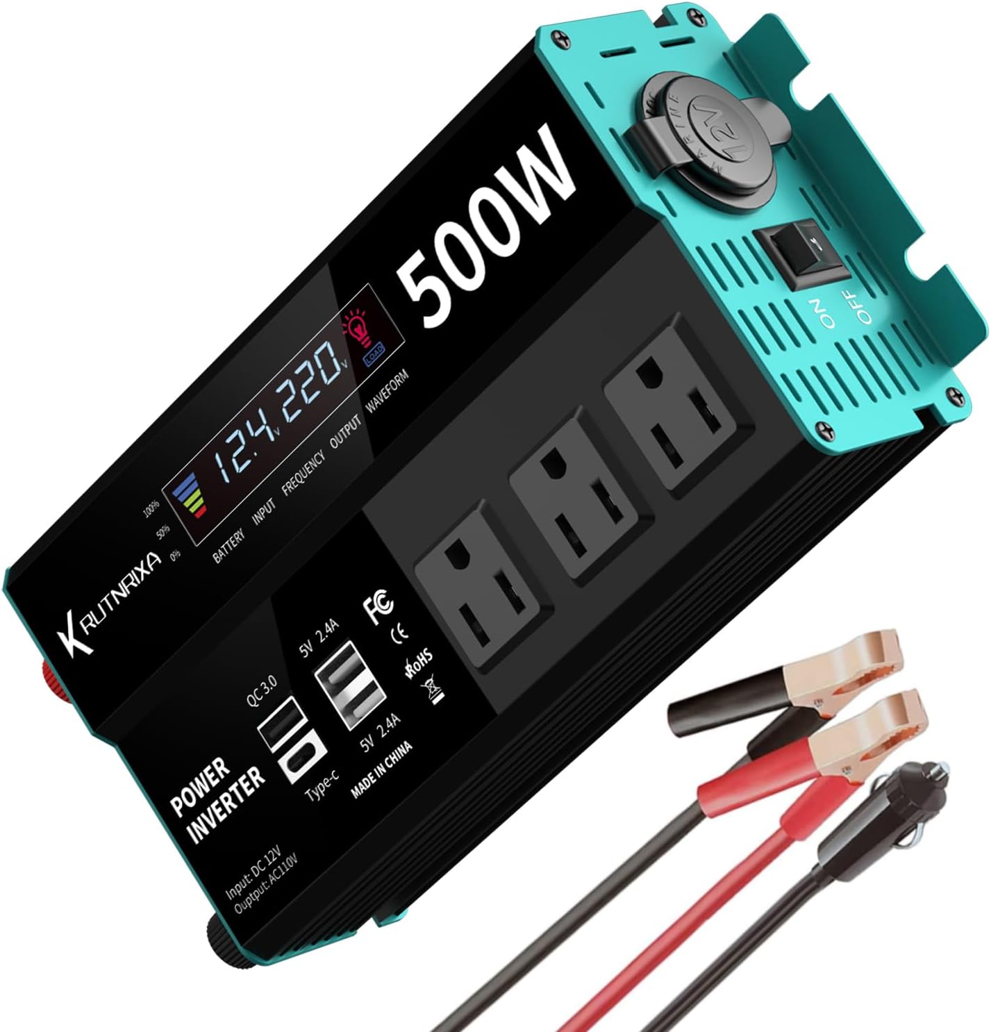Power Inverters 12V DC to 110V AC Converter for Vehicles