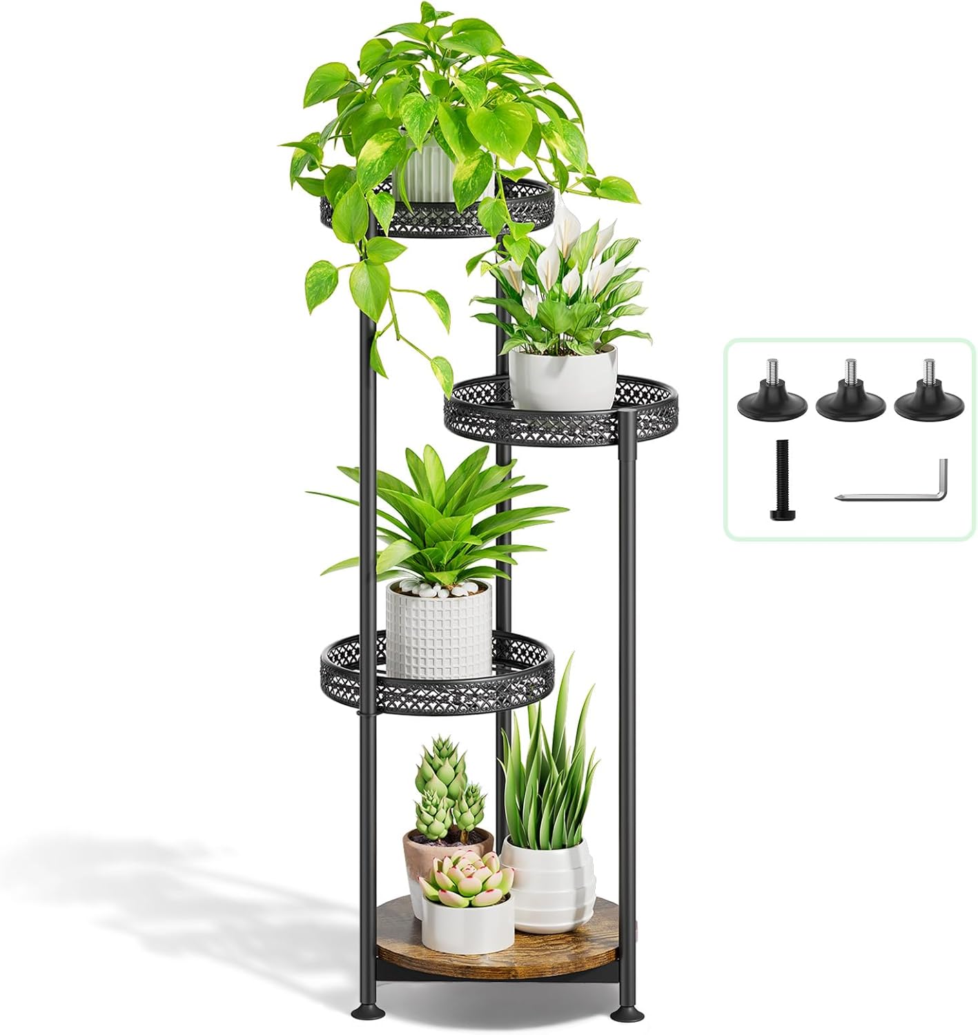 4 Tier Plant Stand Indoor Outdoor for Space Saving Display