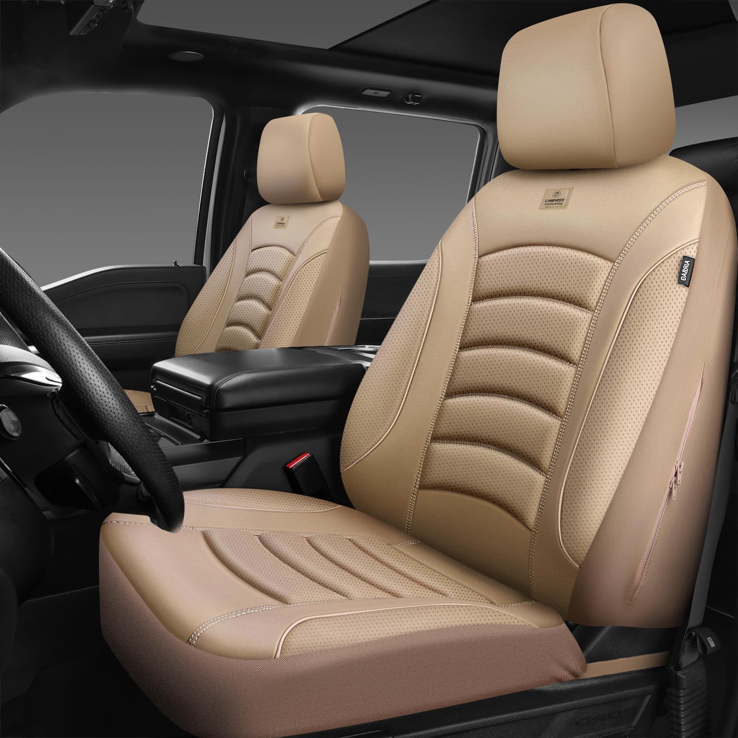 CAR PASS 3D Foam PU Leather Car Seat Covers for Ultimate Comfort