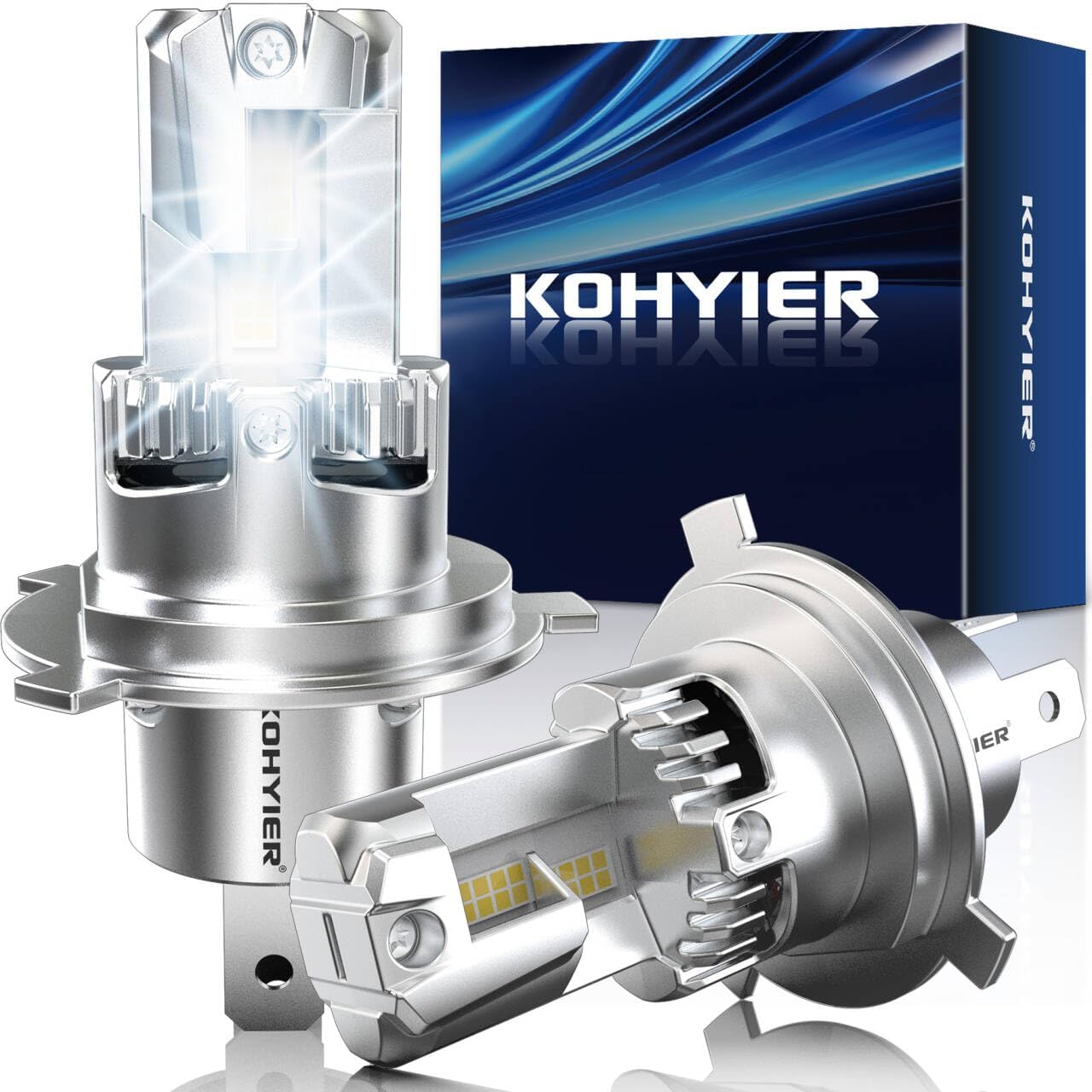 H4 Fog Light Bulb 800% Bright 30000LM Xenon White Pack of 2