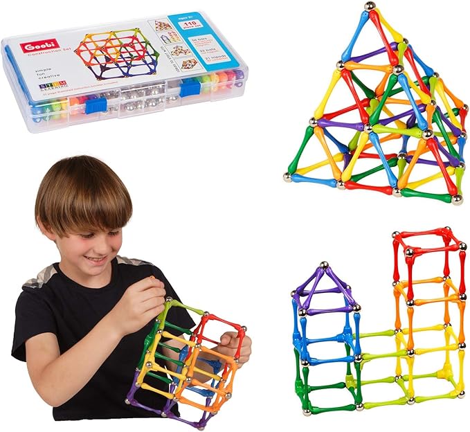 Magnetic Building Sticks Blocks Tiles Toy Set for Kids and Adults