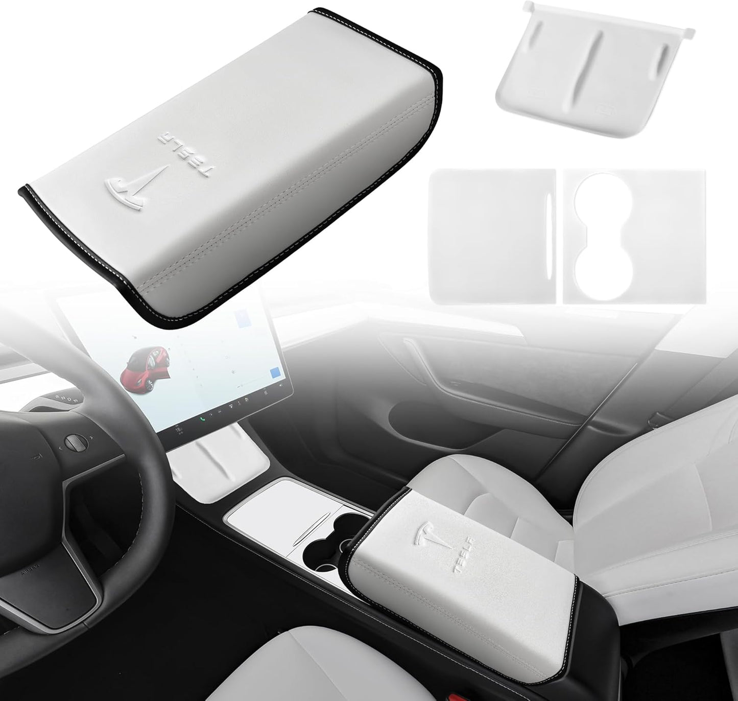 Center Console Cover 3Pcs for Tesla Model 3/Y 2021-2025