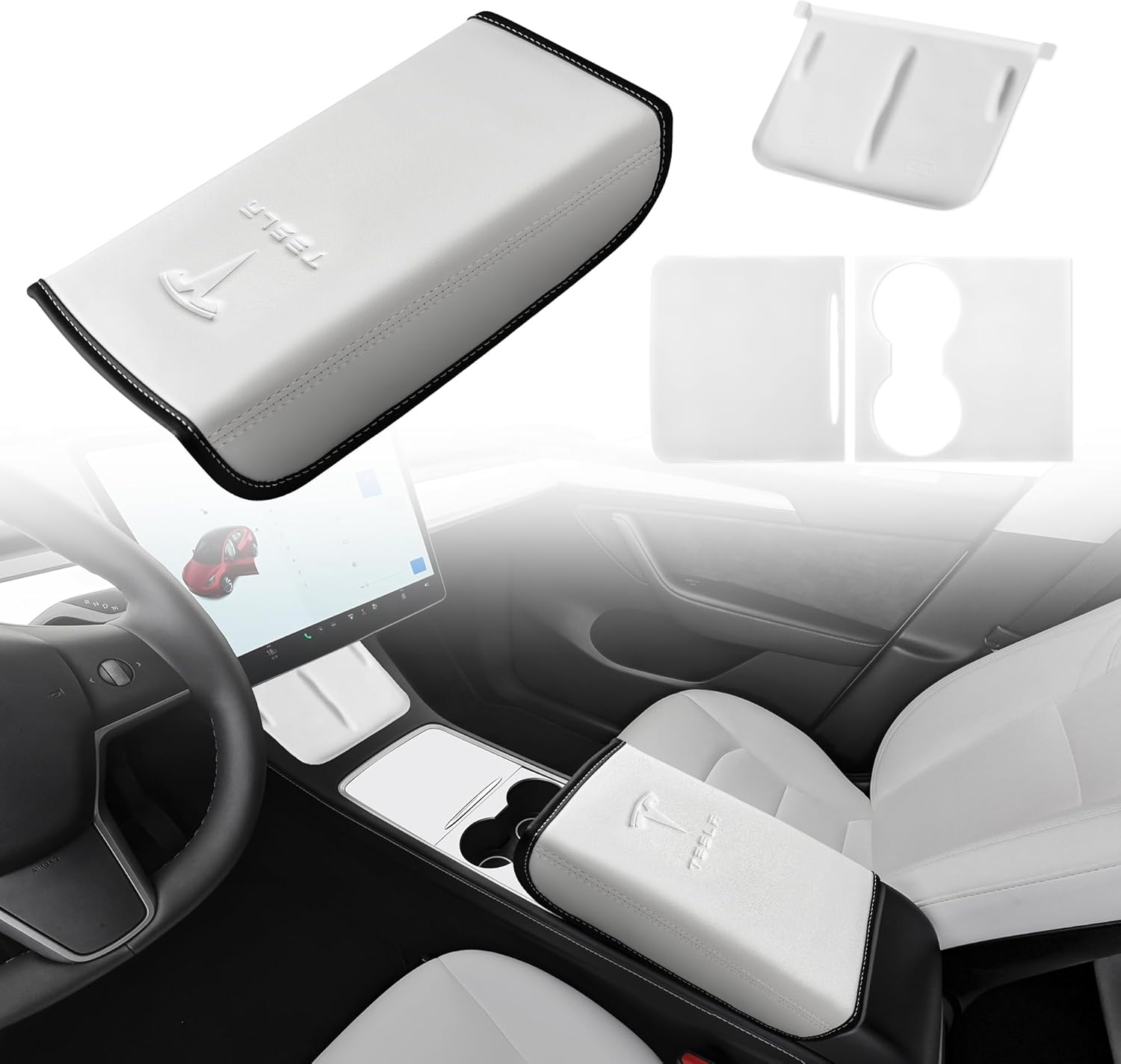 Center Console Cover 3Pcs for Tesla Model 3/Y 2021-2025