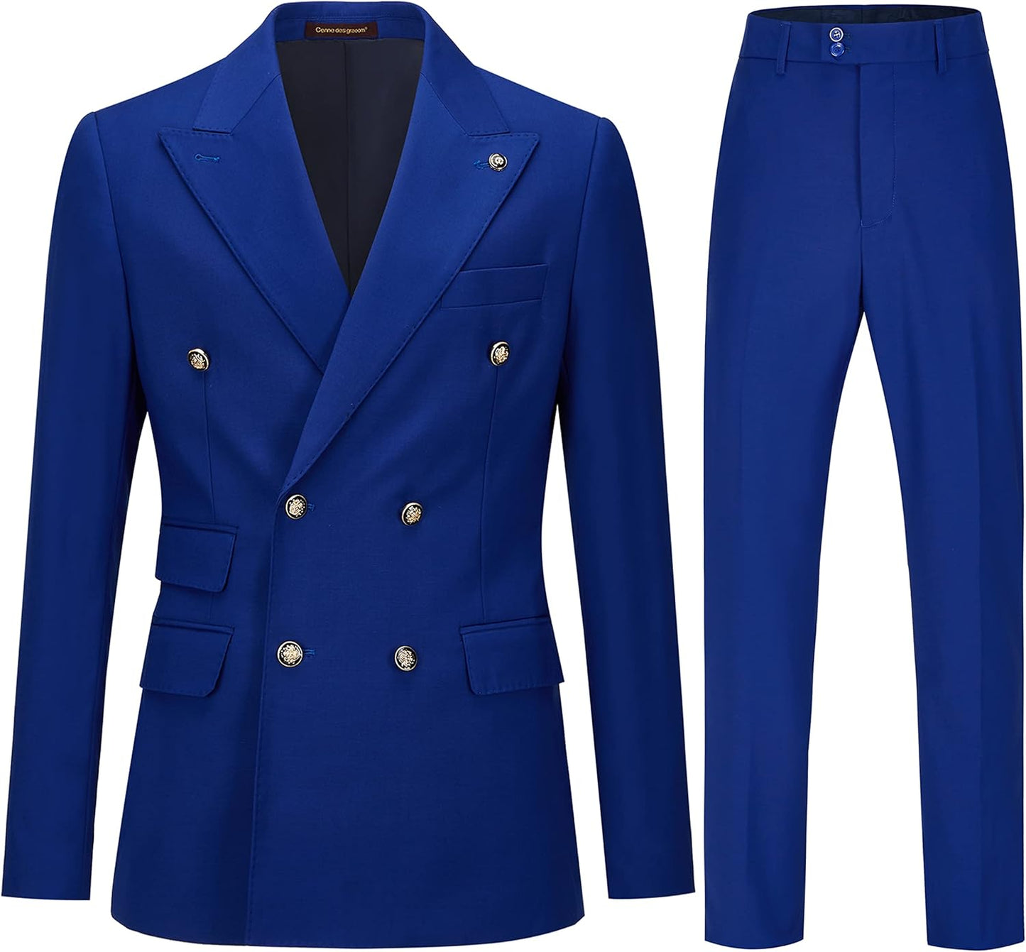 Men's Slim Fit 2 Piece Suit Double Breasted for Weddings & Prom