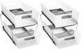 Stackable 2-Tier Organizer 2 Pack - Space-Saving Slide-Out Storage