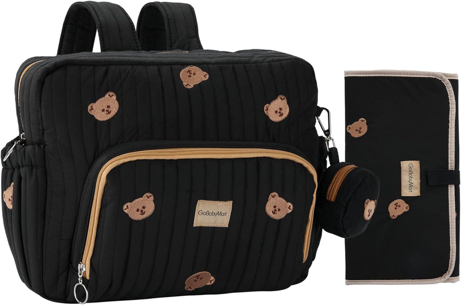 Diaper Bag Backpack with Changing Pad & Insulated Pockets