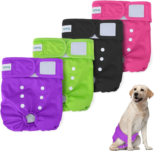 Teamoy Reusable Female Dog Diapers, Super-Absorbent Pack