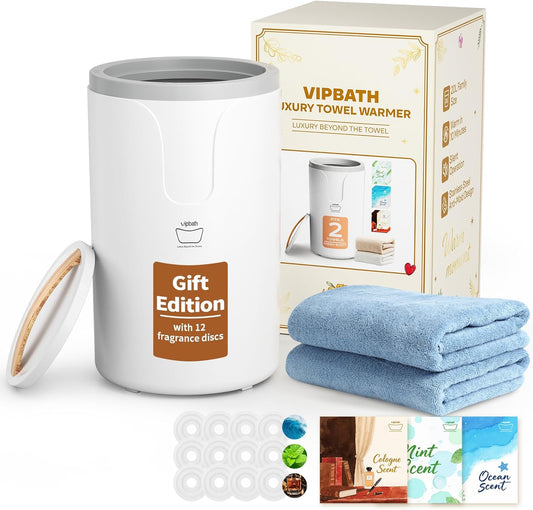 20L Luxury Towel Warmer with Dual Heat and Gift-Ready Box