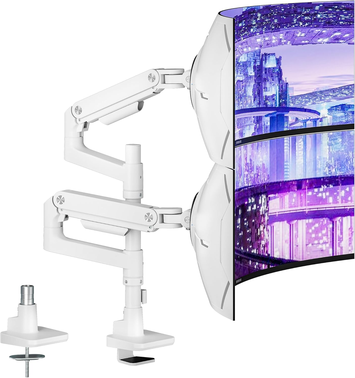 ARES WING Dual Monitor Arm Mount for 17-49 Inch Ultrawide Displays