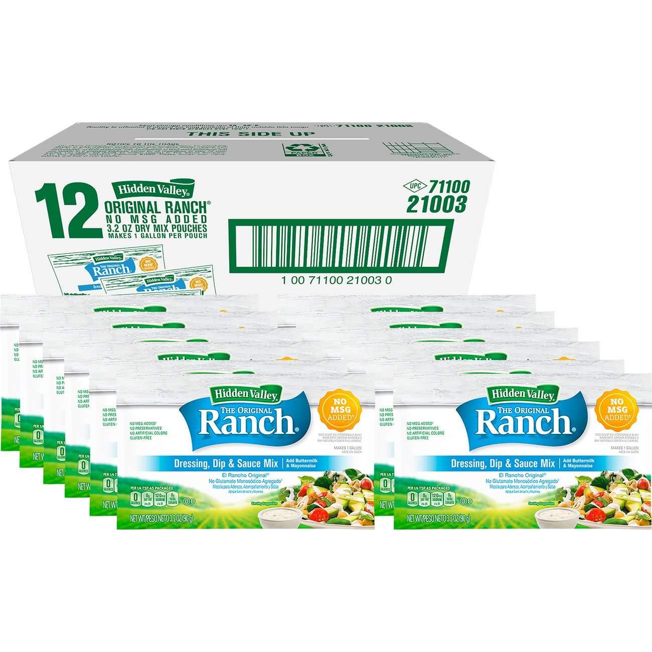 Hidden Valley Buttermilk Ranch Dry Mix - Gluten-Free 12 Pack