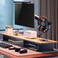White Oak Wood Desk Shelf 44 in Monitor Riser - Solid Oak Plywood