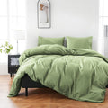 100% Organic Cotton Duvet Cover Queen Size - Soft Breathable Set