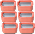 Caraway 6pc Glass Food Storage Set - Compact 2.6 Cup Containers