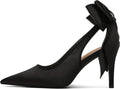 Mattiventon Slingback Heels for Women Pointed Satin Bridal Pumps