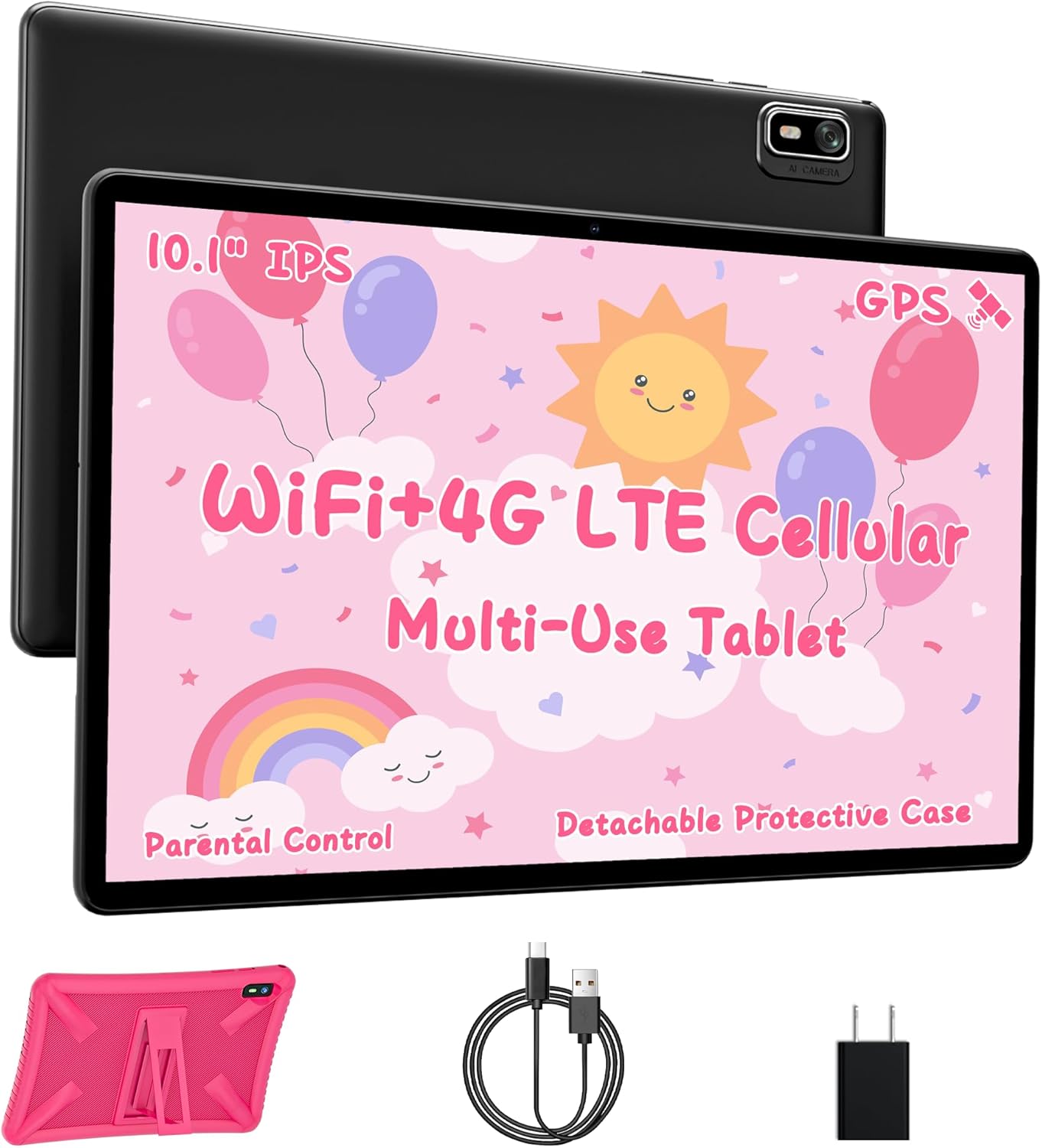 HAOVM 10 Inch Tablet with SIM Card Slot and Rugged Case