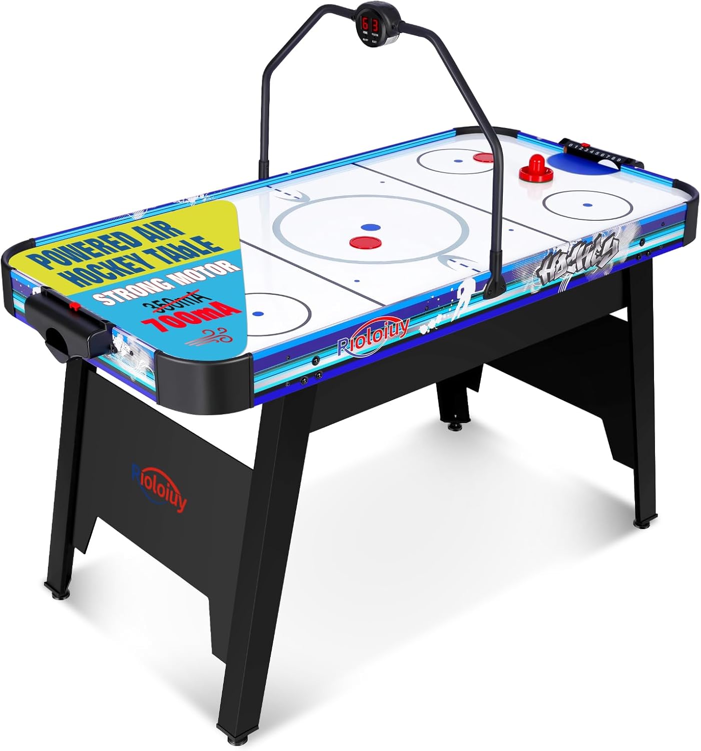 58 Inch Air Hockey Table with Powerful Motor and LED Scoreboard