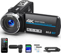 4K Camcorder Video Camera HD 80MP 30FPS Vlogging Camera - Compact 4K