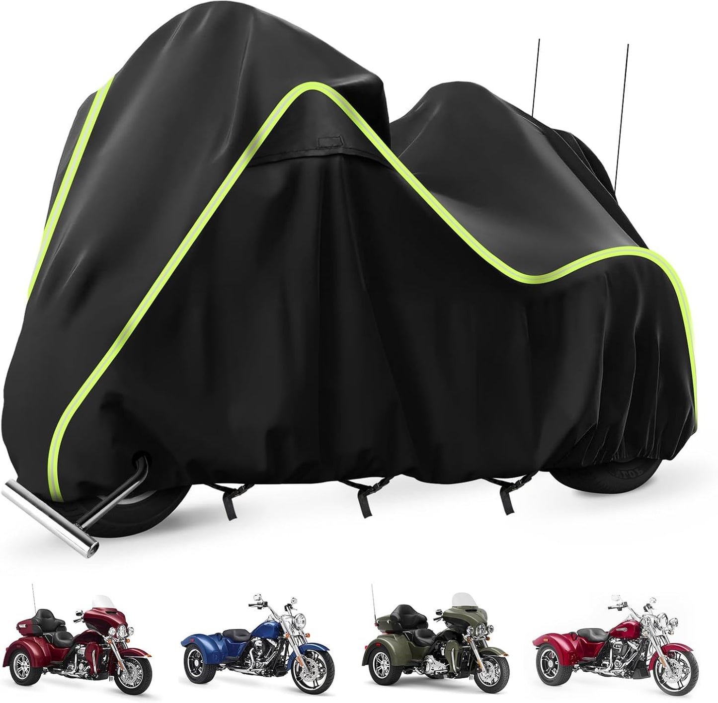 Motorcycle Cover for Harley Davidson Trike Models with Vent Holes