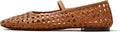 Woven Ballet Flats Shoes for Women with Strap - Comfortable Casual