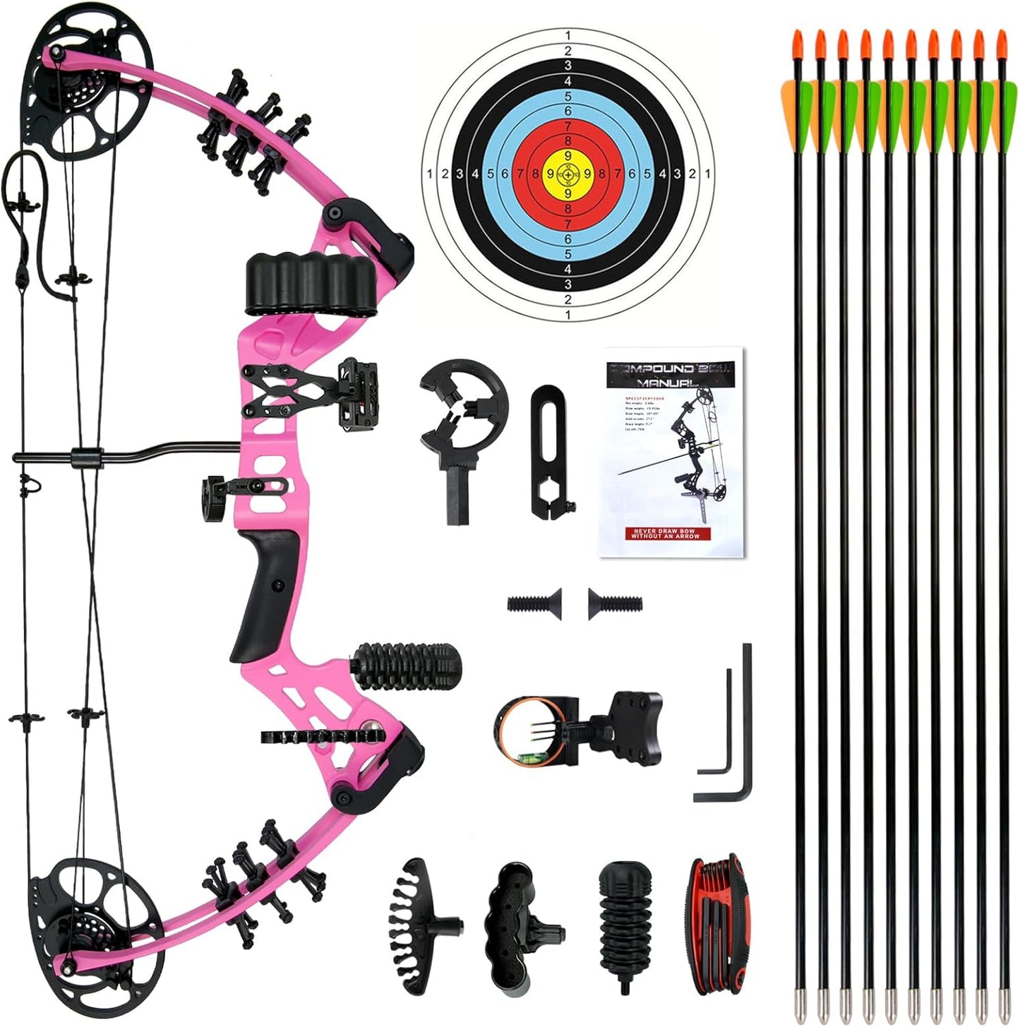 Youth Compound Bow Set for Teens and Beginners - 15-45 Lbs