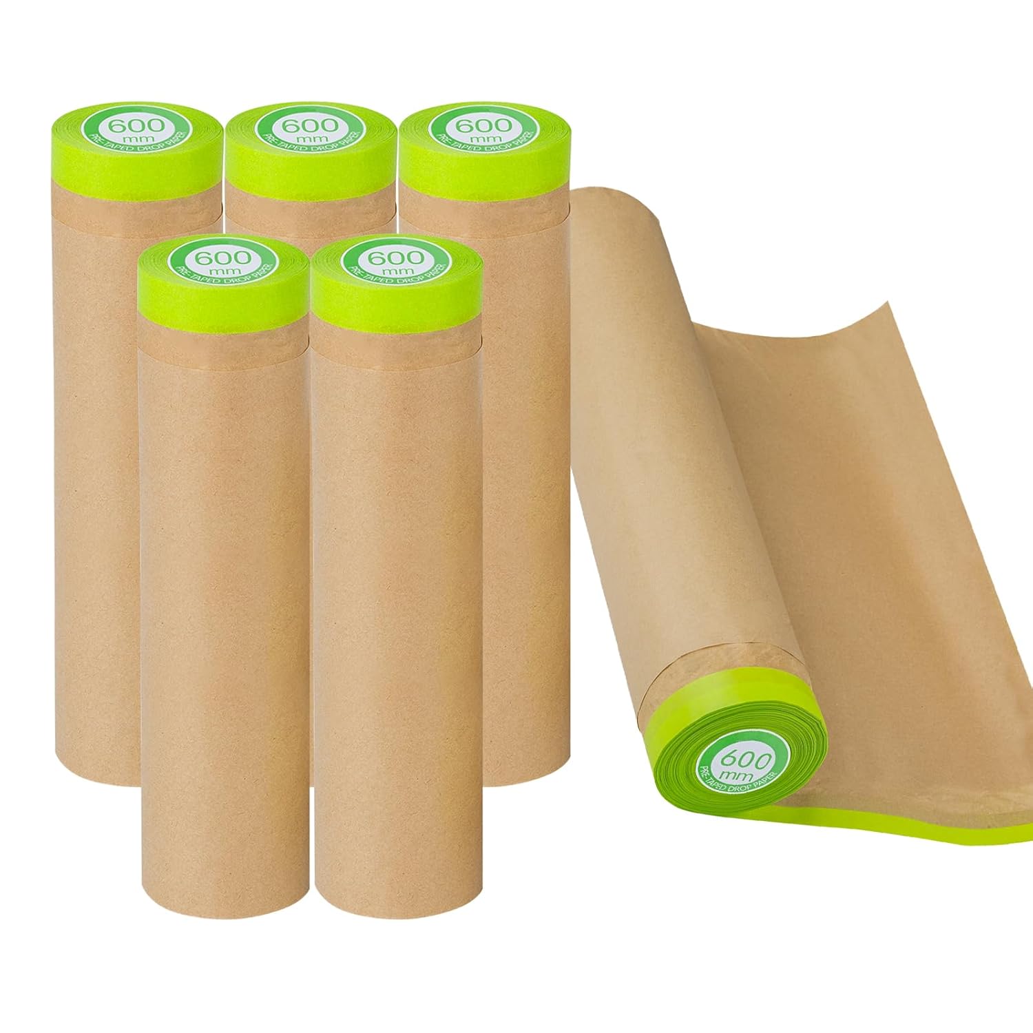 Pre-Taped Masking Paper for Painting - 24 in x 50 ft Roll