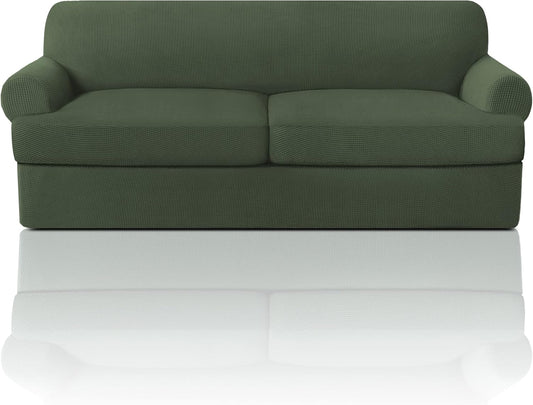 PrinceDeco T Cushion Sofa Slipcover for 3 Piece Couch Covers