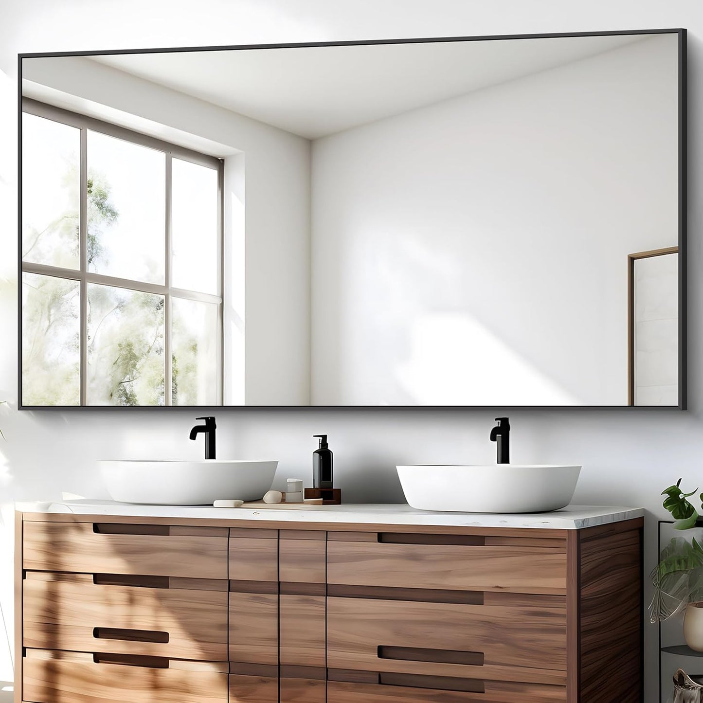 Elegant 30x60 inch Black Bathroom Mirror for Stylish Homes