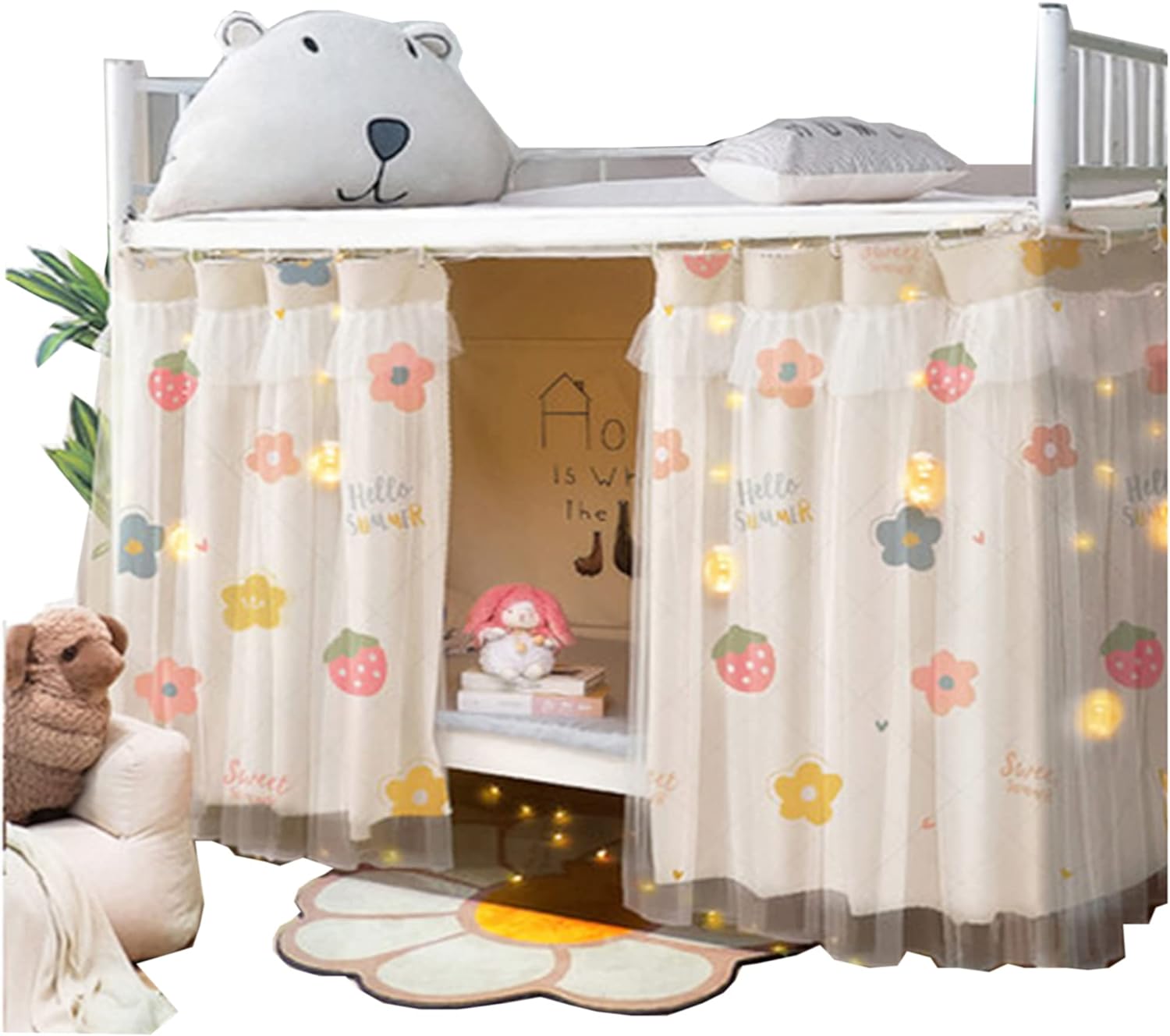 Breathable Bottom Bunk Bed Curtain for Single Bed by Navhao