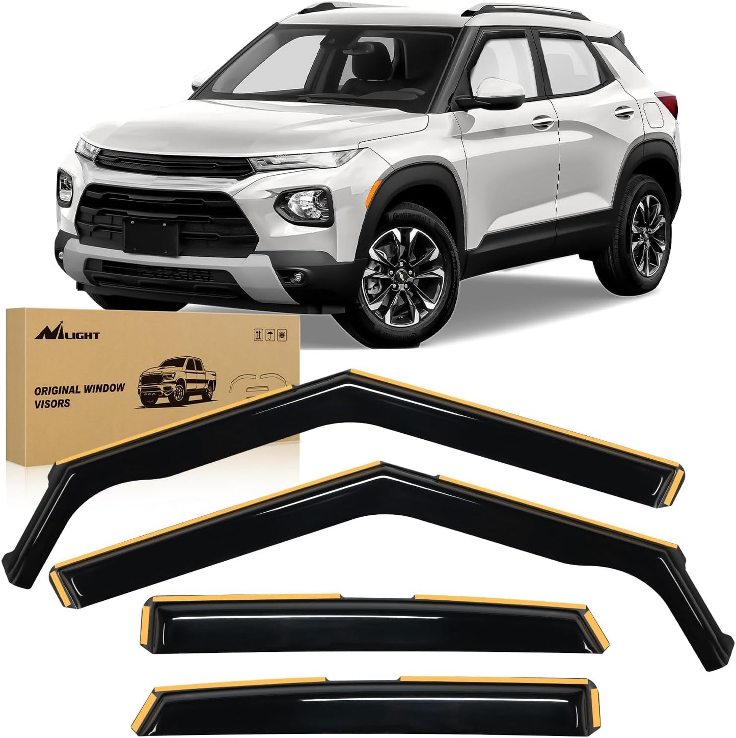 Nilight Durable Rain Guards for Chevrolet Trailblazer 2021 2025