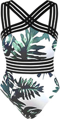Hilor Women's One Piece Swimsuit Slimming High Waisted - Front