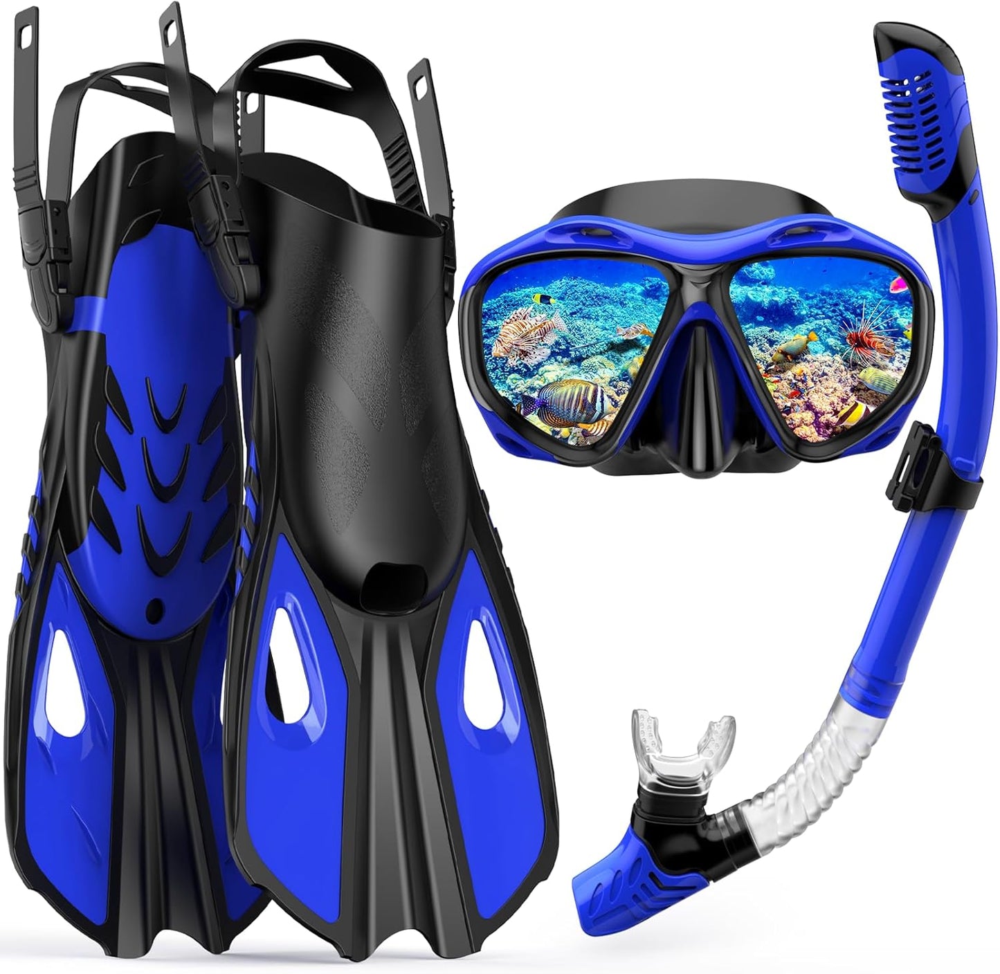 Deepzy Snorkeling Gear for Adults: 3 in 1 Snorkel Set