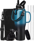 32 OZ Insulated Water Bottle Tumbler - Fits Car Cup Holders, Long Cold