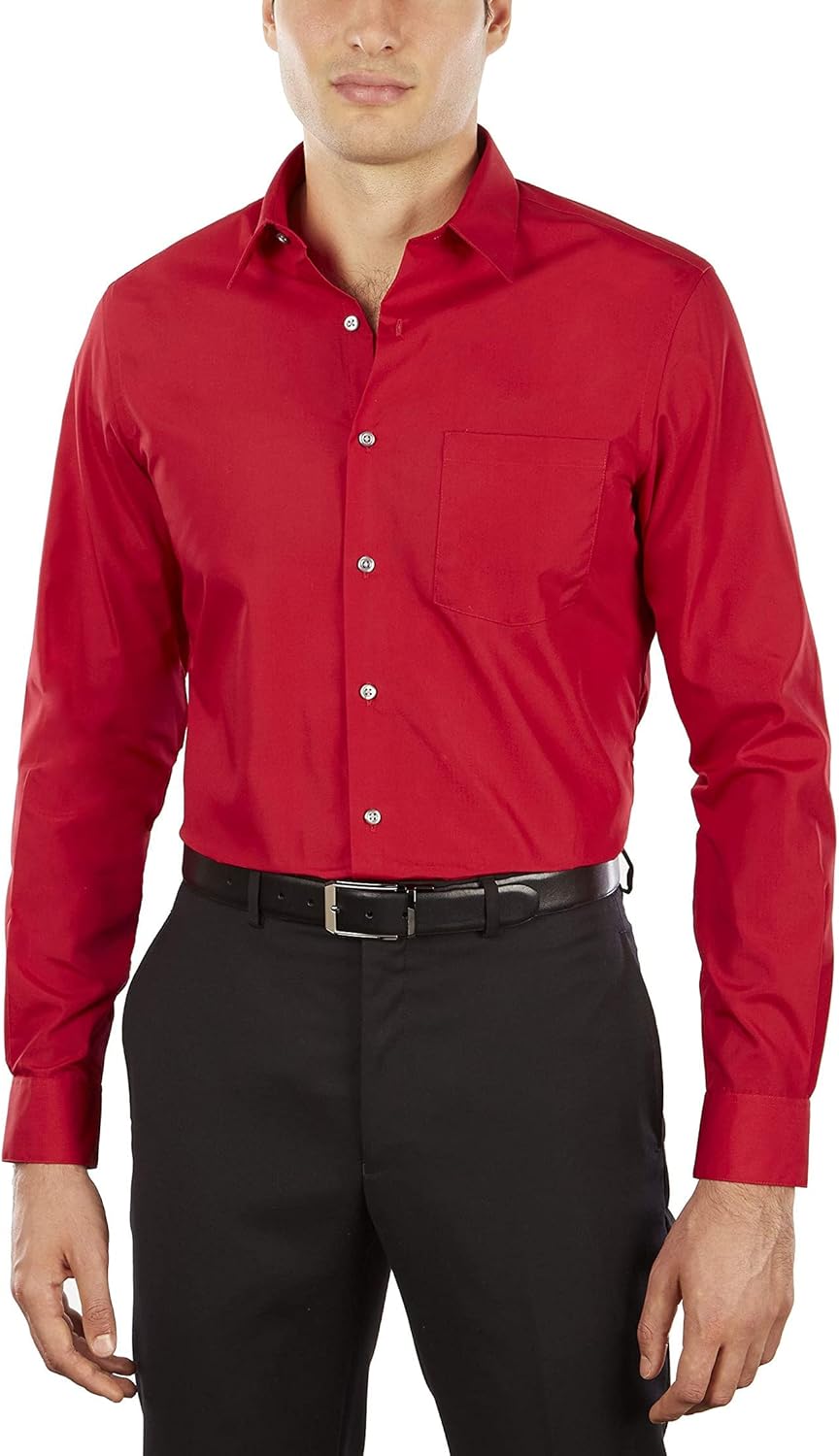 Van Heusen Men's Fitted Poplin Solid Dress Shirt Review