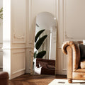 Arched Full Length Mirror 71in x 28in - Gold Tempered Glass Full Body