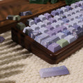 152 Keys PBT Dye Sub Purple Blossom Keycaps Set - Floral Upgrade