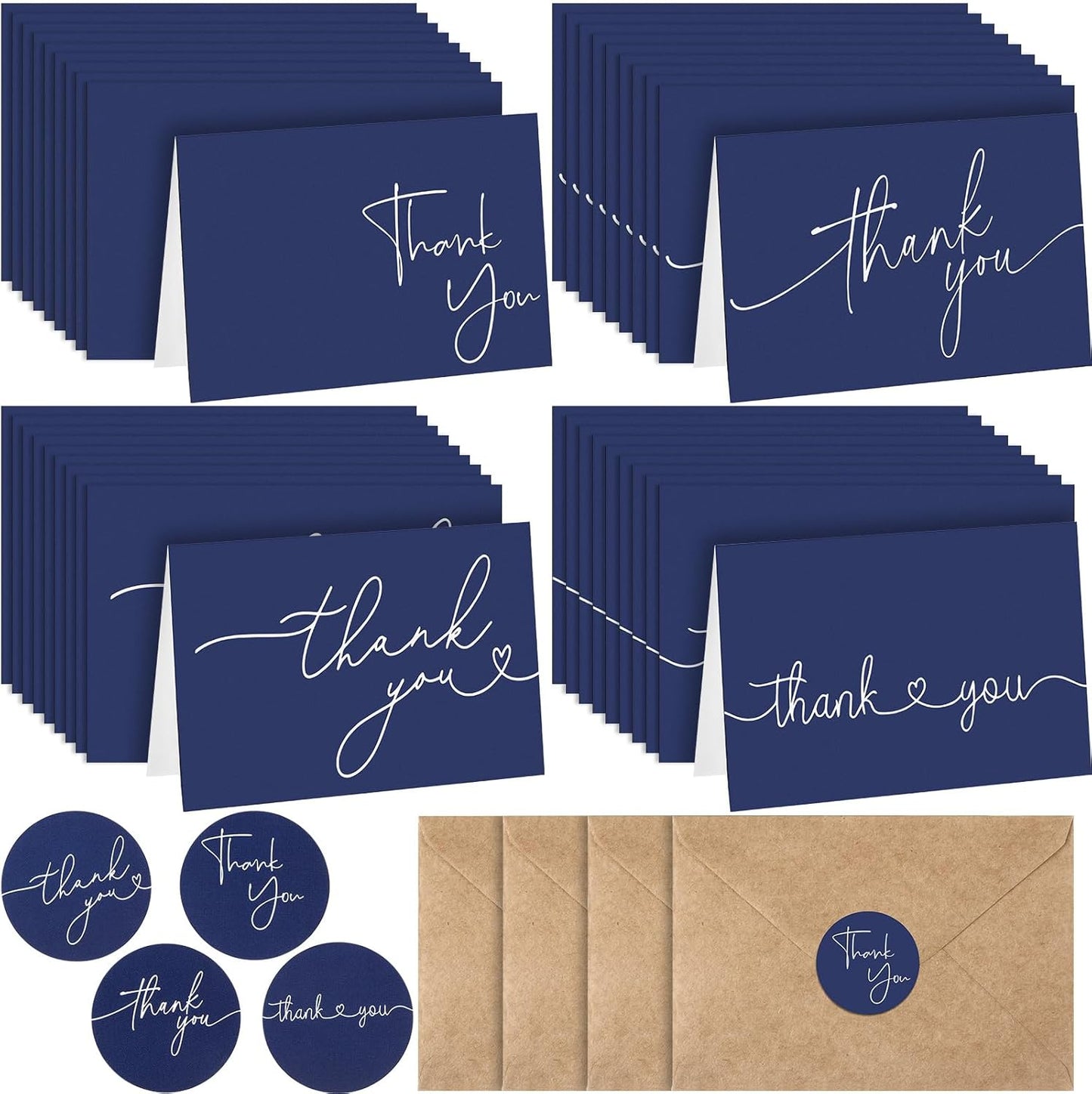 Teling 200 Set Thank You Cards with Envelopes for All Occasions
