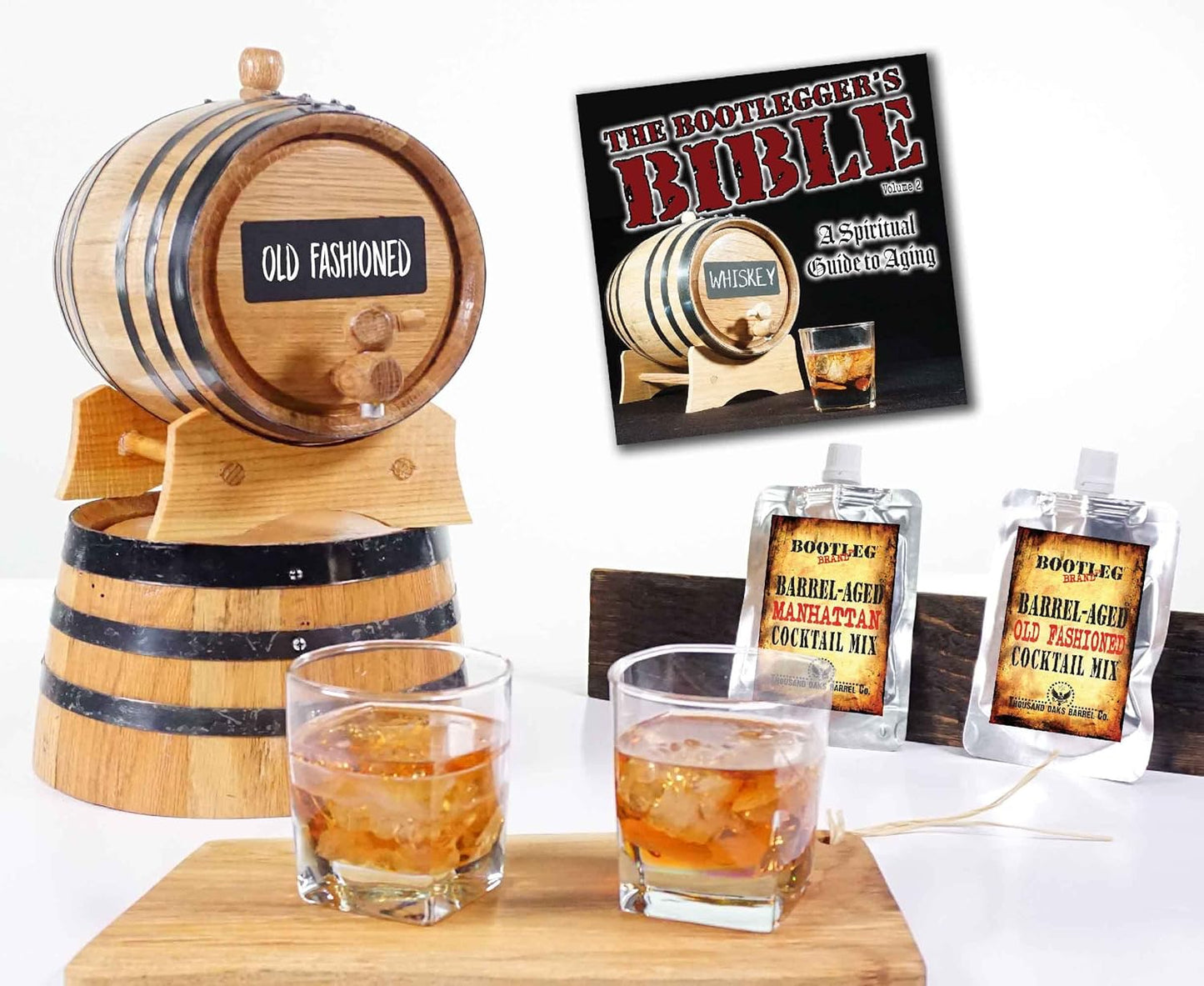 2L Whiskey Barrel Cocktail Kit - Age Spirits in Style!